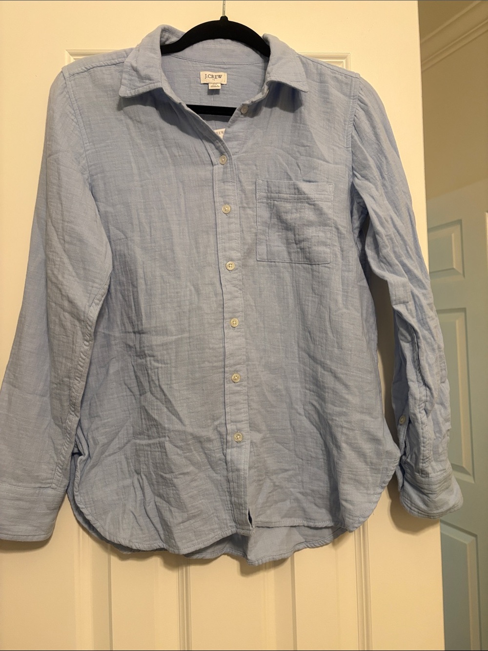 J. Crew Pale Blue Casual Button-Down Shirt